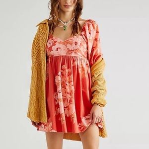 Free People | Peony Puff Sleeve Babydoll Dress | Medium